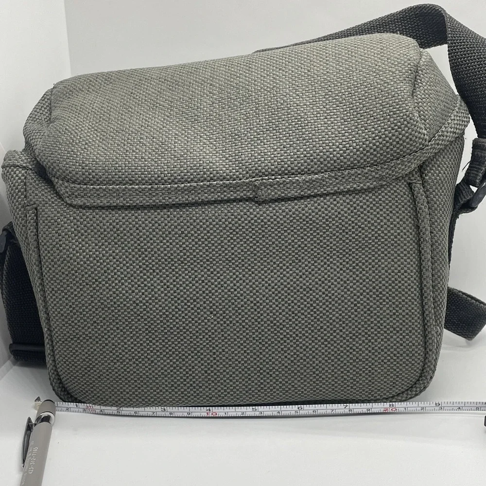 Cambridge‎ Camera Bag Repositionable Padded Inserts Gray Tweed Durable Stylish